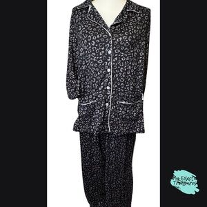 Nine West Leopard Print Pajama Set Large